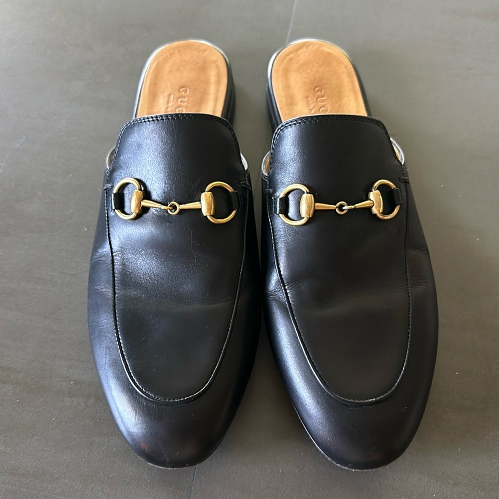 Gucci Princetown Leather Slippers size 37